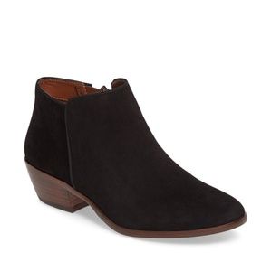 Sam Edelman putty suede black ankle booties 8.5